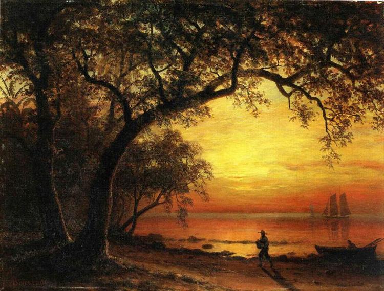 Albert Bierstadt Painting Island of New Providence - Click Image to Close